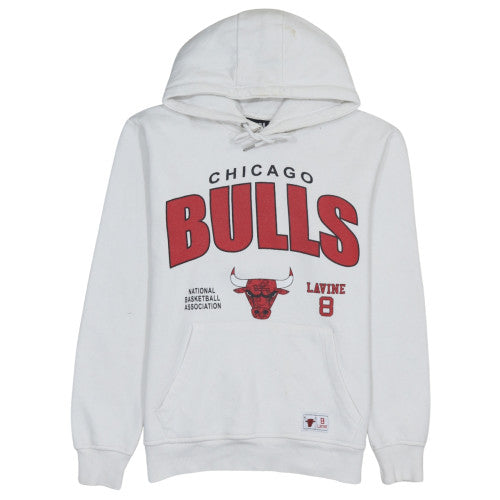 Primark Men’s White Chicago Bulls NBA Hoodie Size M Pullover Fleece