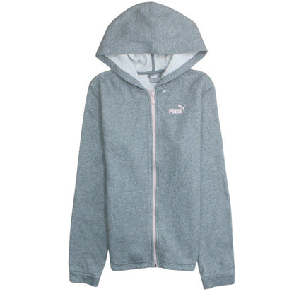 Girls UK Size 15-16 Years PUMA Grey Full Zip Hoodie