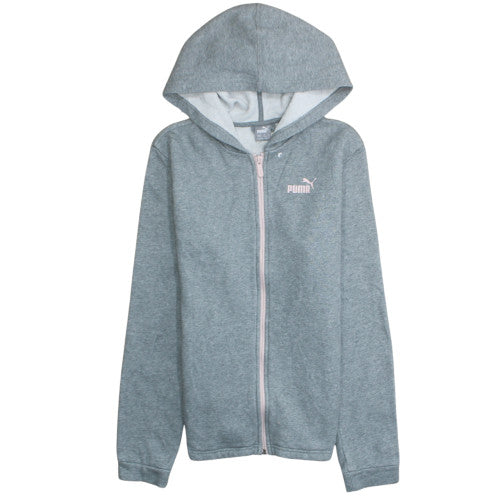 Girls UK Size 15-16 Years PUMA Grey Full Zip Hoodie