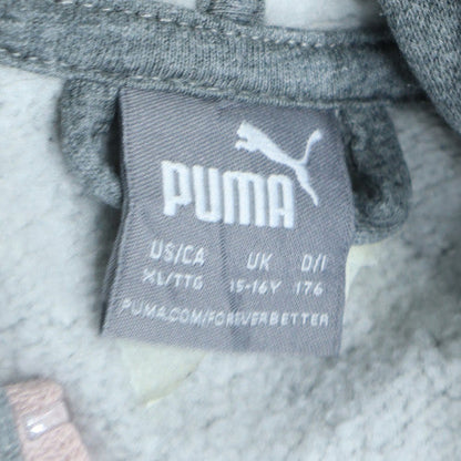 Girls UK Size 15-16 Years PUMA Grey Full Zip Hoodie