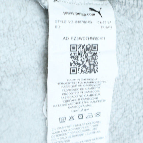 Girls UK Size 15-16 Years PUMA Grey Full Zip Hoodie