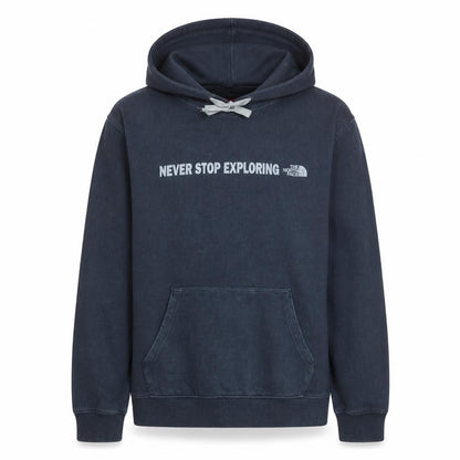 Mens UK Size L The North Face Blue Pullover Hoodie