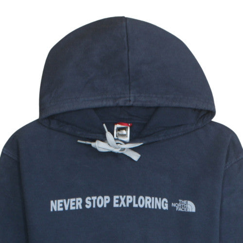 Mens UK Size L The North Face Blue Pullover Hoodie