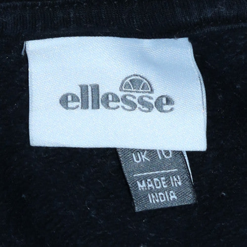 Womens UK Size 10 ellesse Black Pullover Sweatshirt
