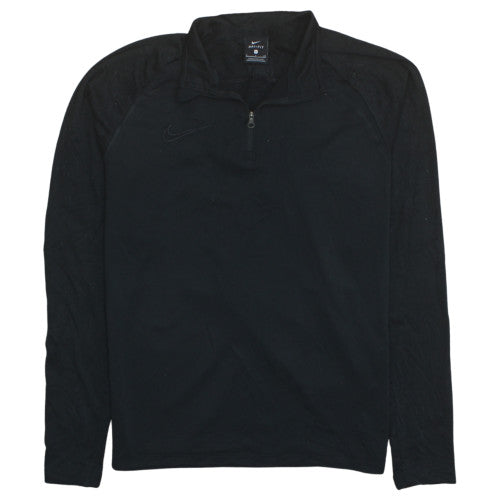 Mens UK Size S Nike Black Henley Sweatshirt