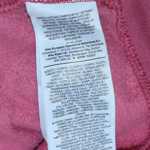 Womens UK Size M Nike Pink Pullover Hoodie