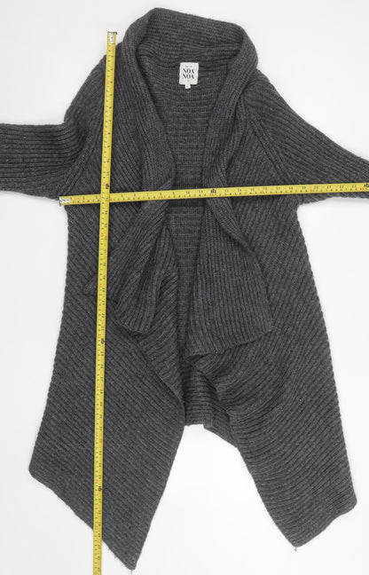 Womens UK Size L Noa Noa Grey Cardigan Jumper