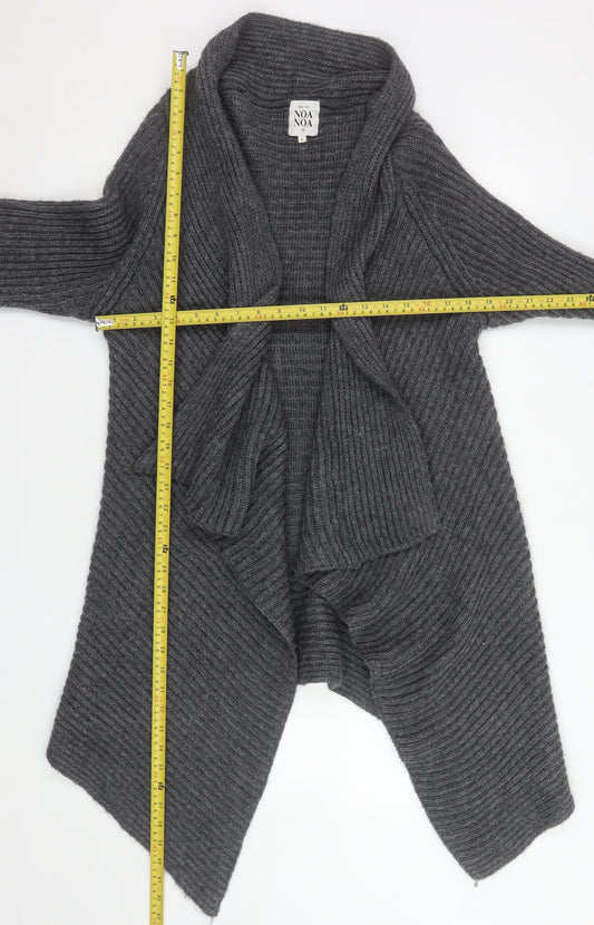 Womens UK Size L Noa Noa Grey Cardigan Jumper