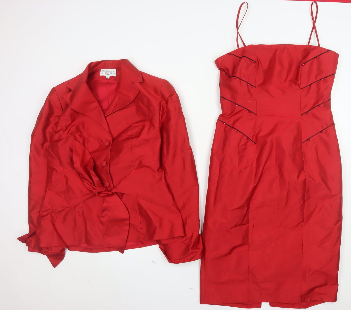 Womens UK Size 12 Petrovitch & Robinson Regular Red Suit Set