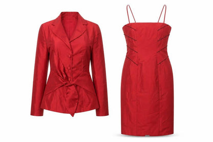 Womens UK Size 12 Petrovitch & Robinson Regular Red Suit Set