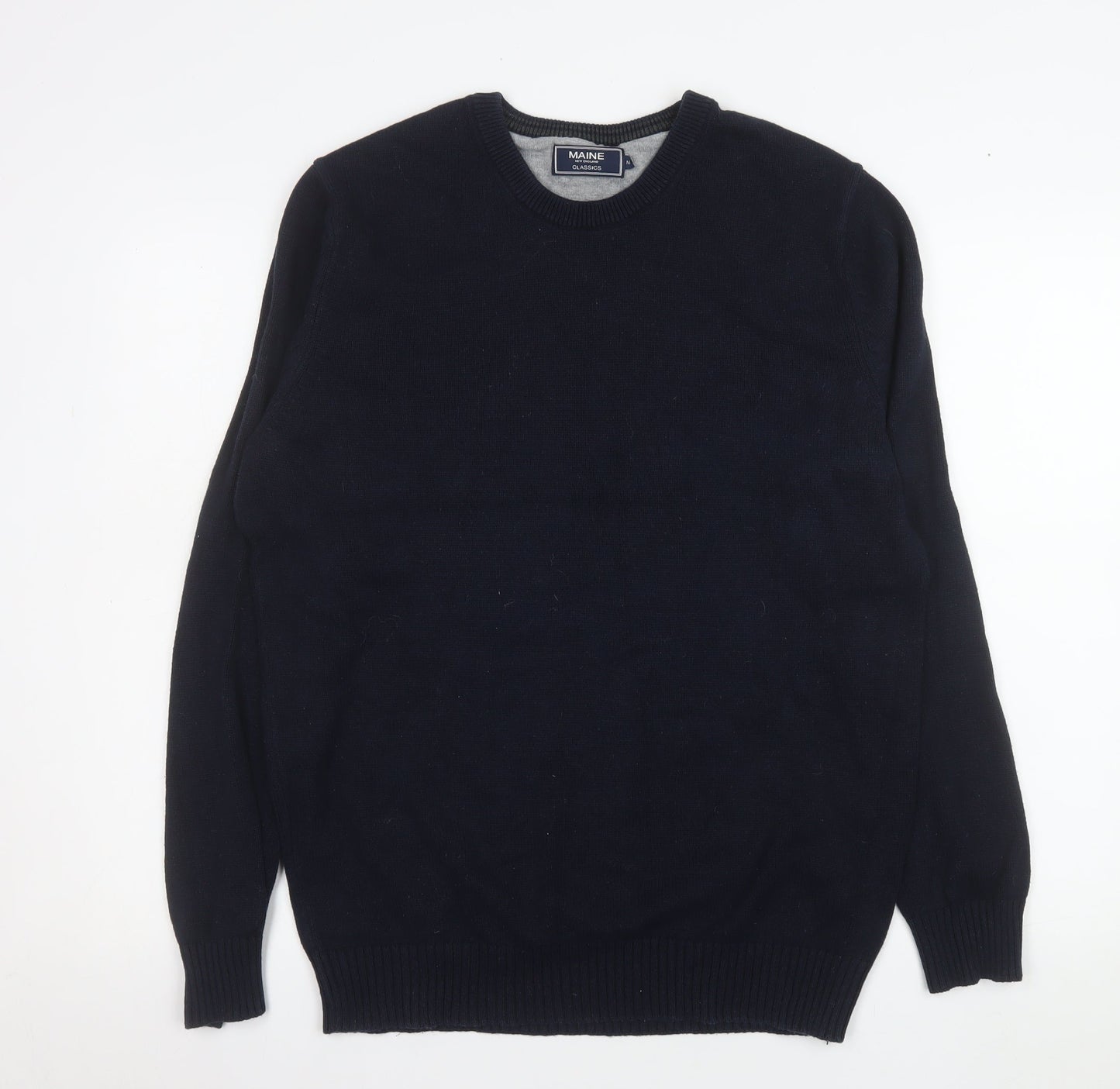 Mens UK Size M Maine New England Blue Pullover Jumper