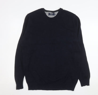 Mens UK Size M Maine New England Blue Pullover Jumper