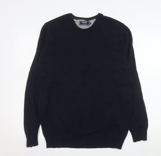 Mens UK Size M Maine New England Blue Pullover Jumper