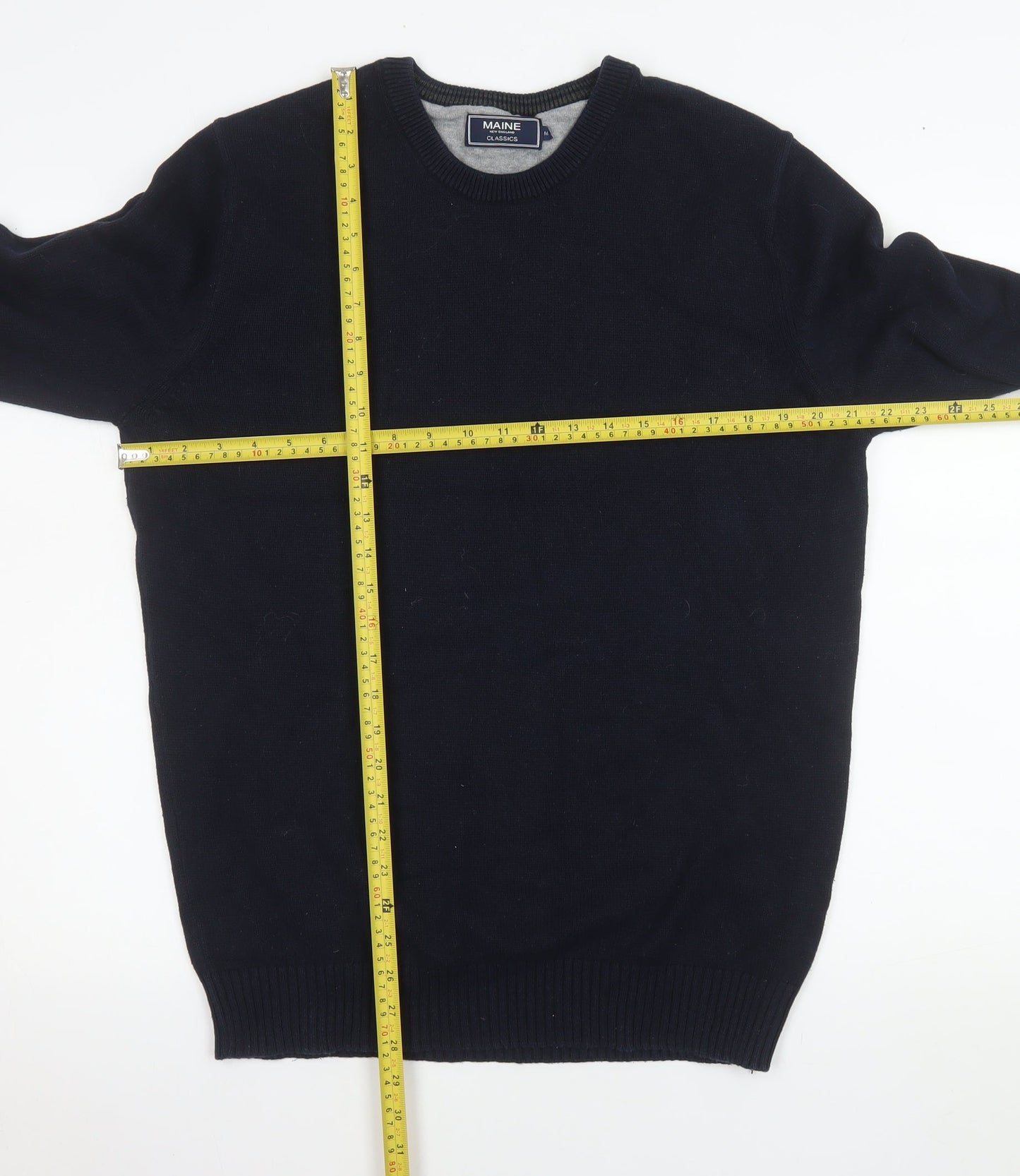 Mens UK Size M Maine New England Blue Pullover Jumper