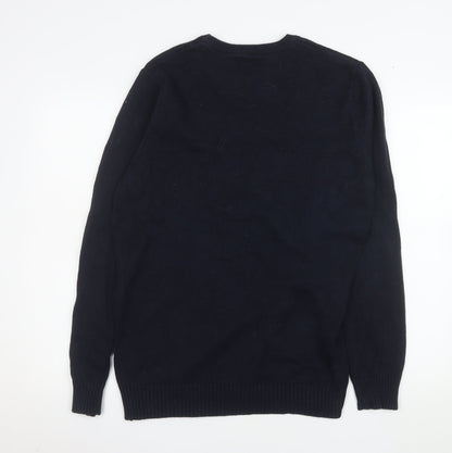 Mens UK Size M Maine New England Blue Pullover Jumper