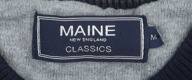 Mens UK Size M Maine New England Blue Pullover Jumper