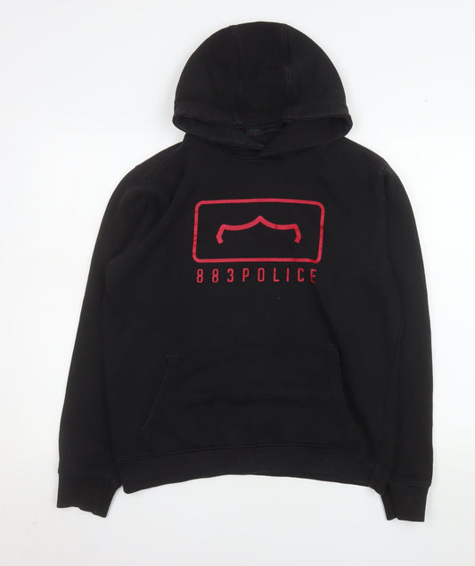 Mens UK Size M 883 Police Black Pullover Hoodie