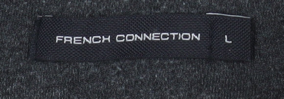 Mens UK Size L French Connection Grey Henley Sweatshirt
