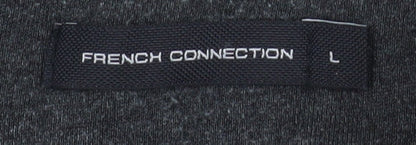 Mens UK Size L French Connection Grey Henley Sweatshirt