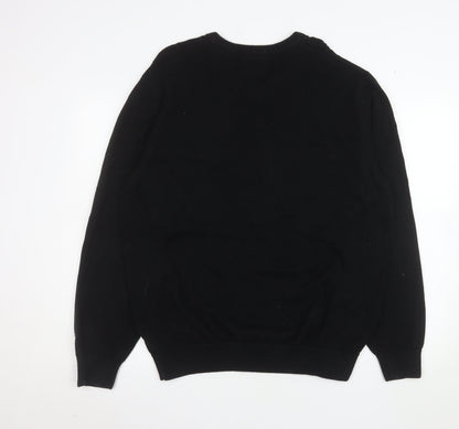 Mens UK Size L Maine New England Black Pullover Sweatshirt