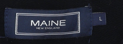 Mens UK Size L Maine New England Black Pullover Sweatshirt