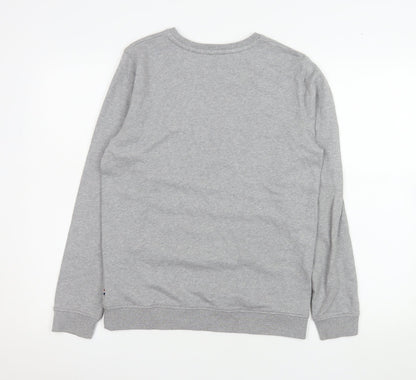 U.S. Polo Assn. Boys Grey Pullover Sweatshirt 12-13 Years Crew Neck Logo Print