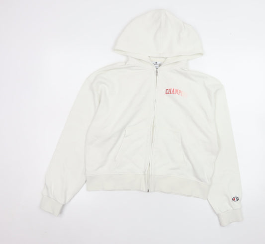 Girls UK Size 13-14 Years Champion White Basic Jacket