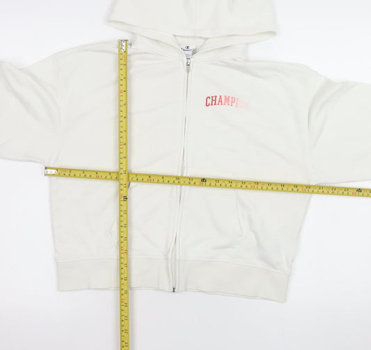 Girls UK Size 13-14 Years Champion White Basic Jacket