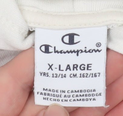 Girls UK Size 13-14 Years Champion White Basic Jacket