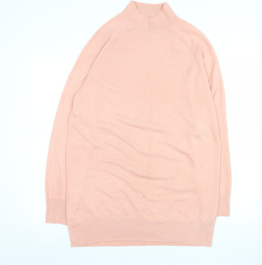 Very Women's Pink Mock Neck Long Sleeve Knit Jumper Size 14