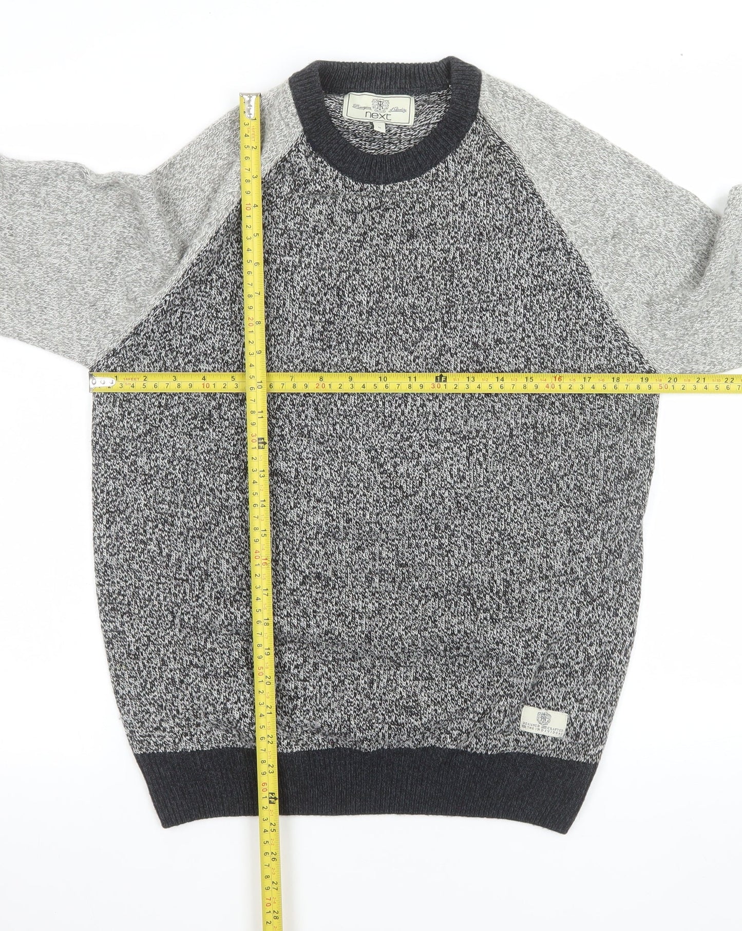 Mens UK Size M NEXT Grey Pullover Jumper
