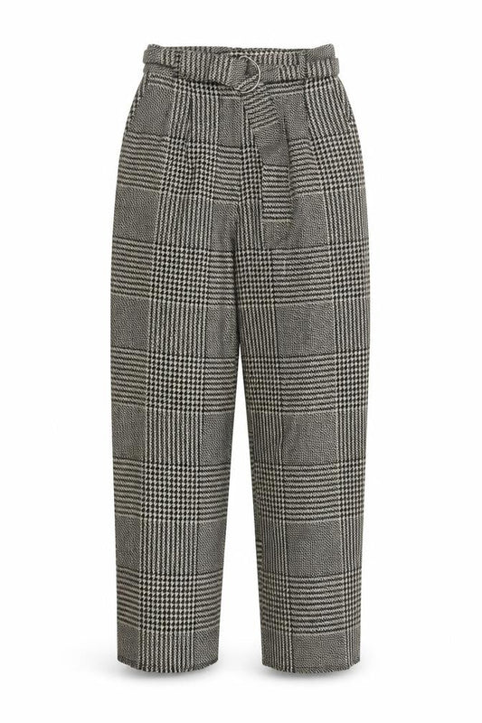 Womens UK Size XS Light Before Dark Regular Fit Paperbag Black Trousers