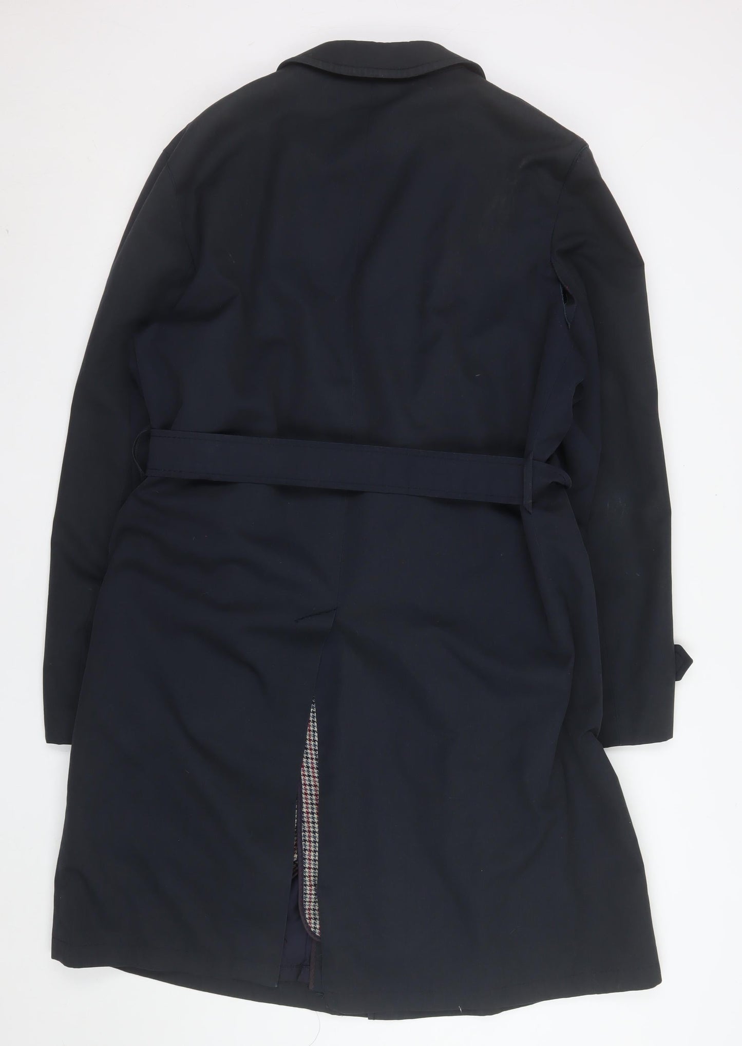 Mens UK Size 44 C&A Black Trench Coat