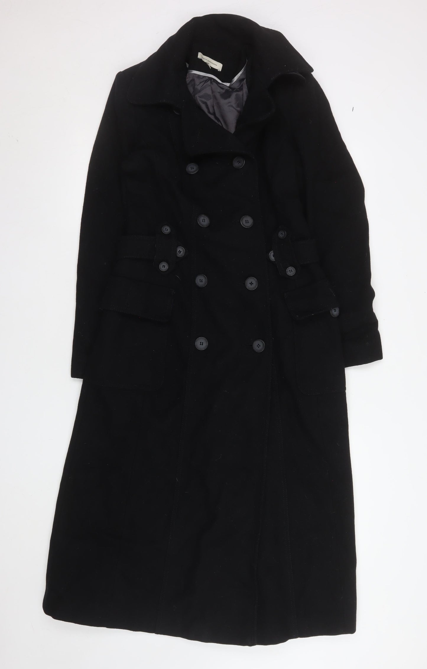 Womens UK Size 10 Rocha.John Rocha Black Trench Coat