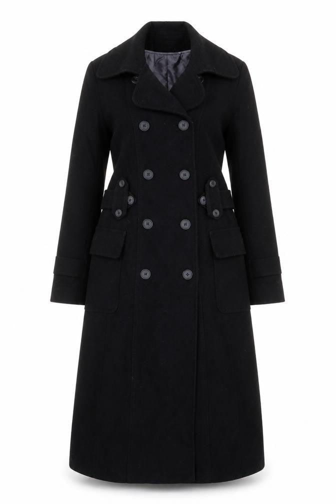 Womens UK Size 10 Rocha.John Rocha Black Trench Coat