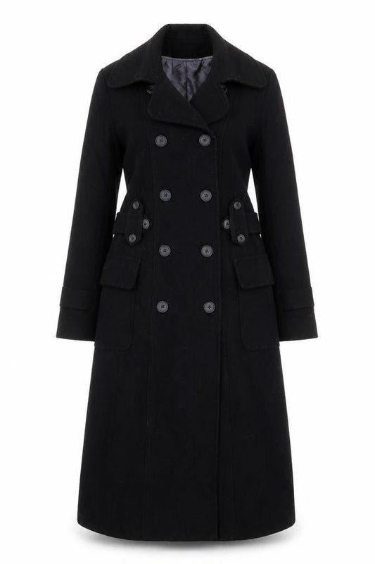 Womens UK Size 10 Rocha.John Rocha Black Trench Coat