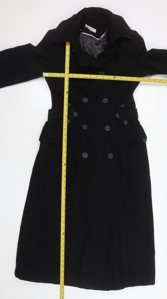 Womens UK Size 10 Rocha.John Rocha Black Trench Coat