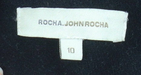 Womens UK Size 10 Rocha.John Rocha Black Trench Coat