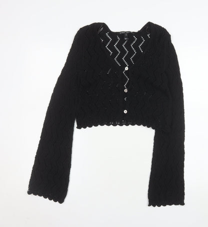Womens UK Size 6 River Island Black Cardigan Jumper
