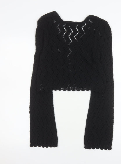Womens UK Size 6 River Island Black Cardigan Jumper
