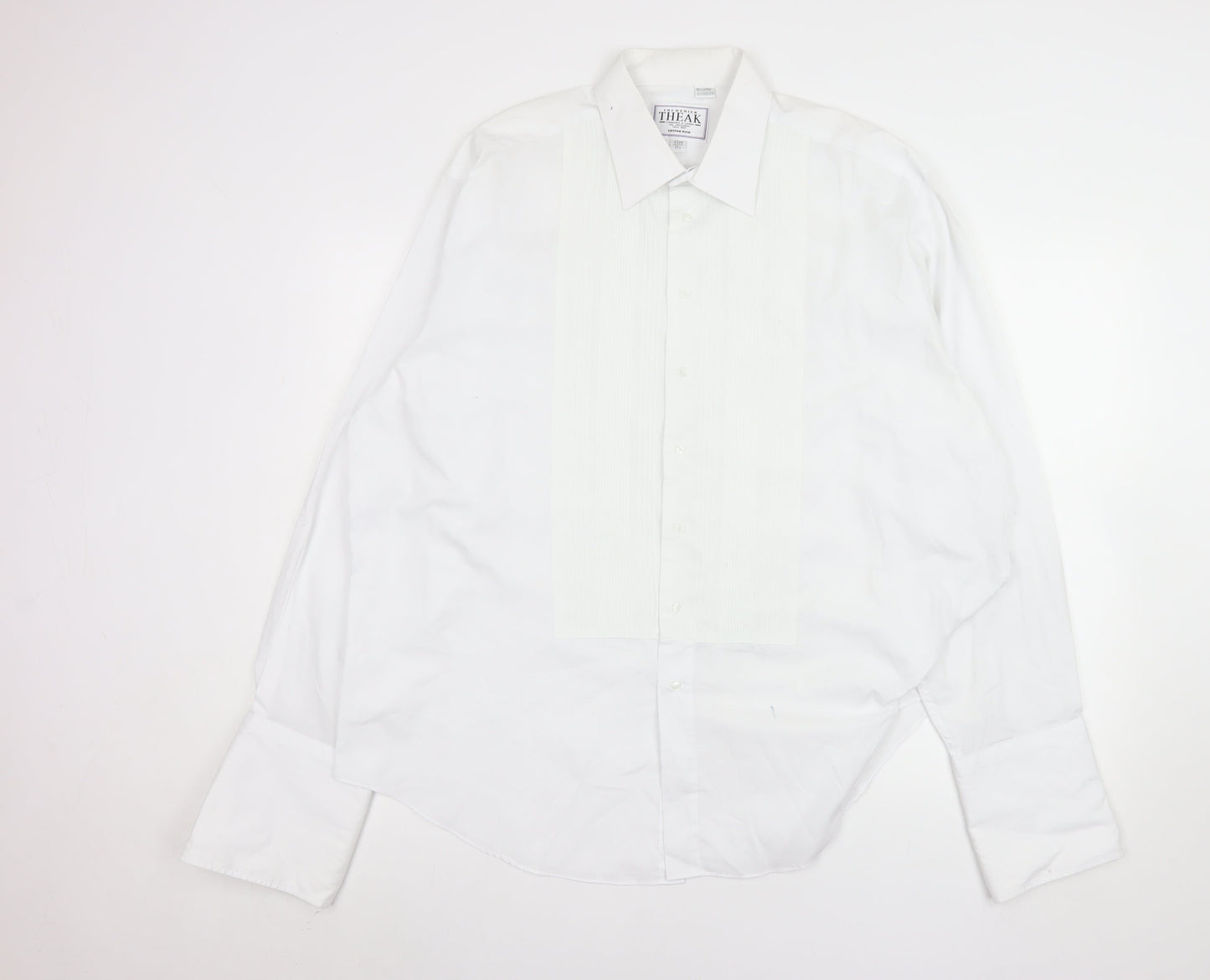 Mens UK Collar Size 17 Frederick Theak Smart White  Dress Shirt