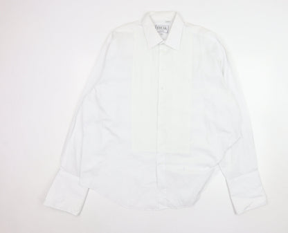 Mens UK Collar Size 17 Frederick Theak Smart White  Dress Shirt