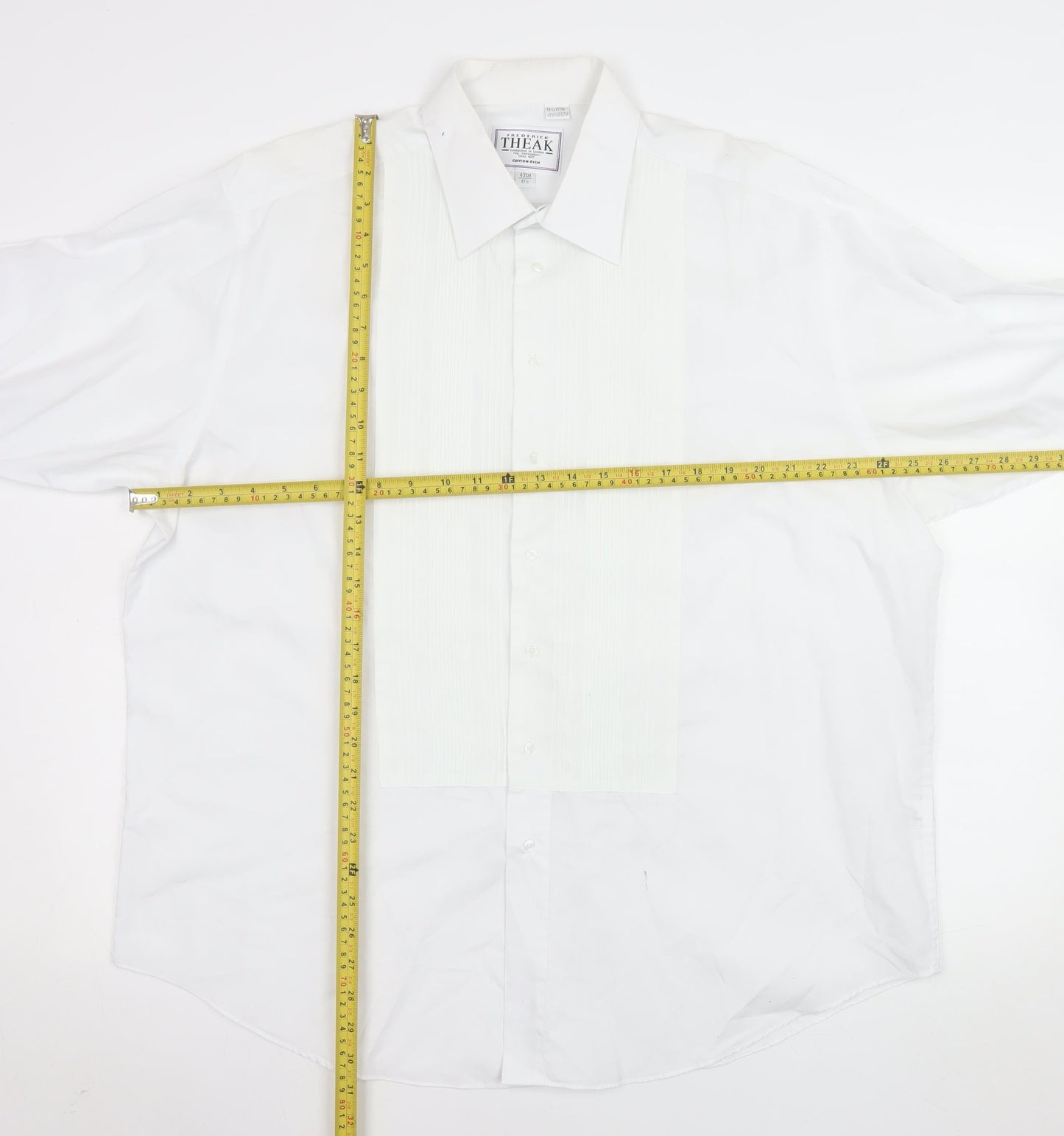 Mens UK Collar Size 17 Frederick Theak Smart White  Dress Shirt