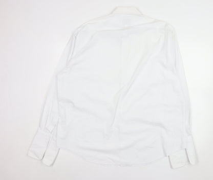 Mens UK Collar Size 17 Frederick Theak Smart White  Dress Shirt