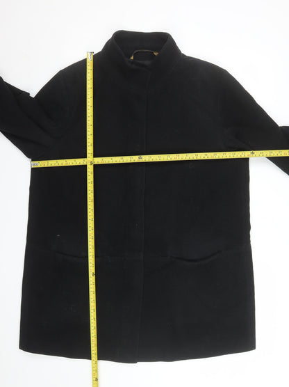 Marks & Spencer Women’s Black Wool Blend Overcoat Size 16