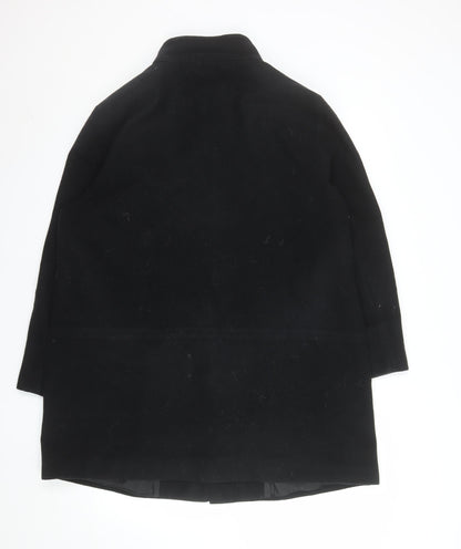 Marks & Spencer Women’s Black Wool Blend Overcoat Size 16