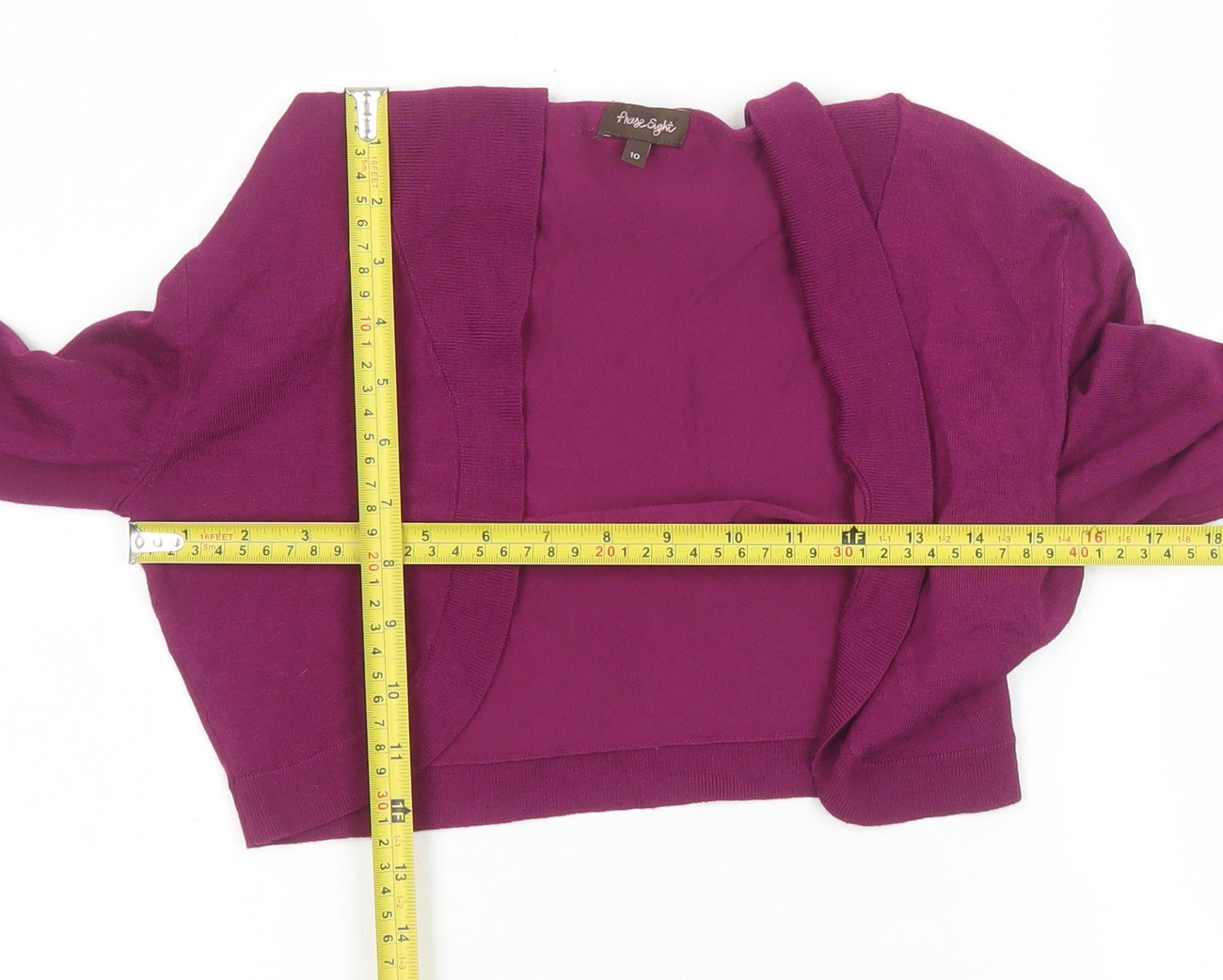 Womens UK Size 10 Phase Eight Purple Shrug Jumper