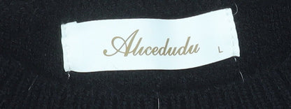 Womens UK Size L Alcedudu Black Pullover Jumper