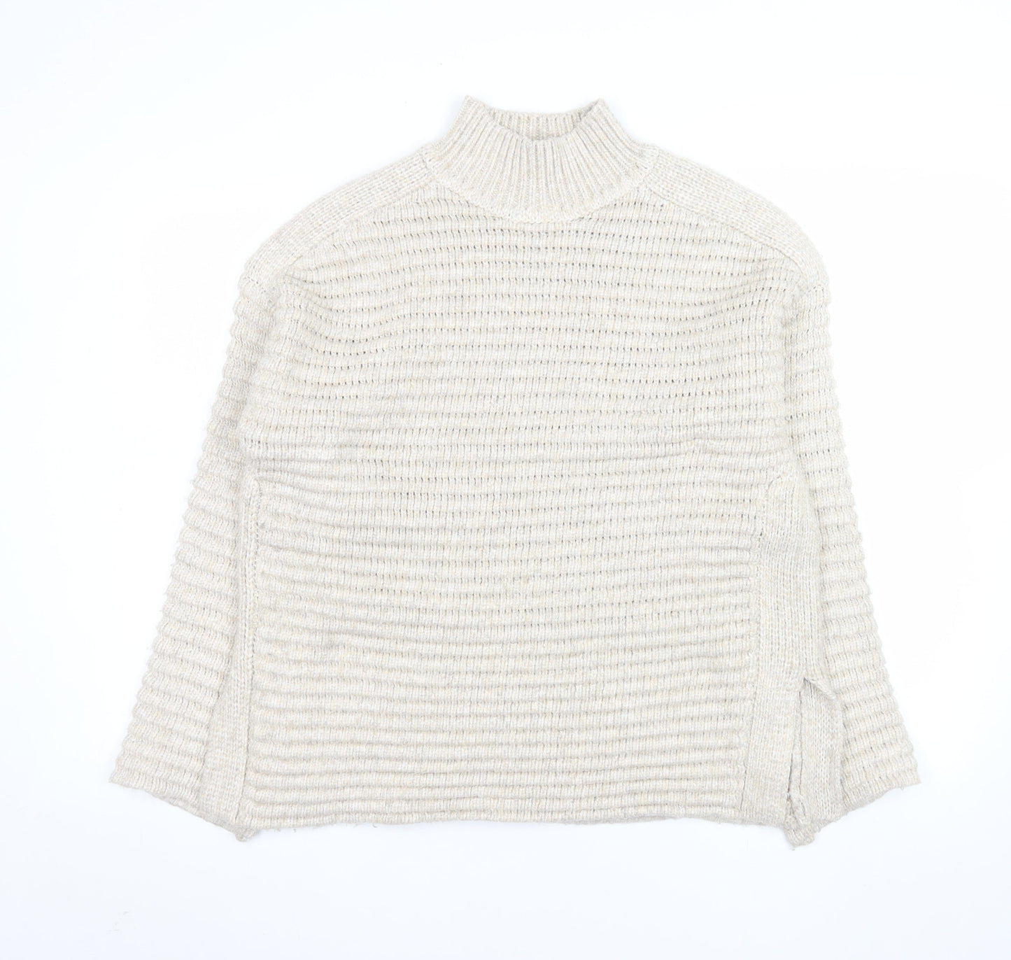 Mens UK Size M Marks and Spencer Beige Pullover Jumper