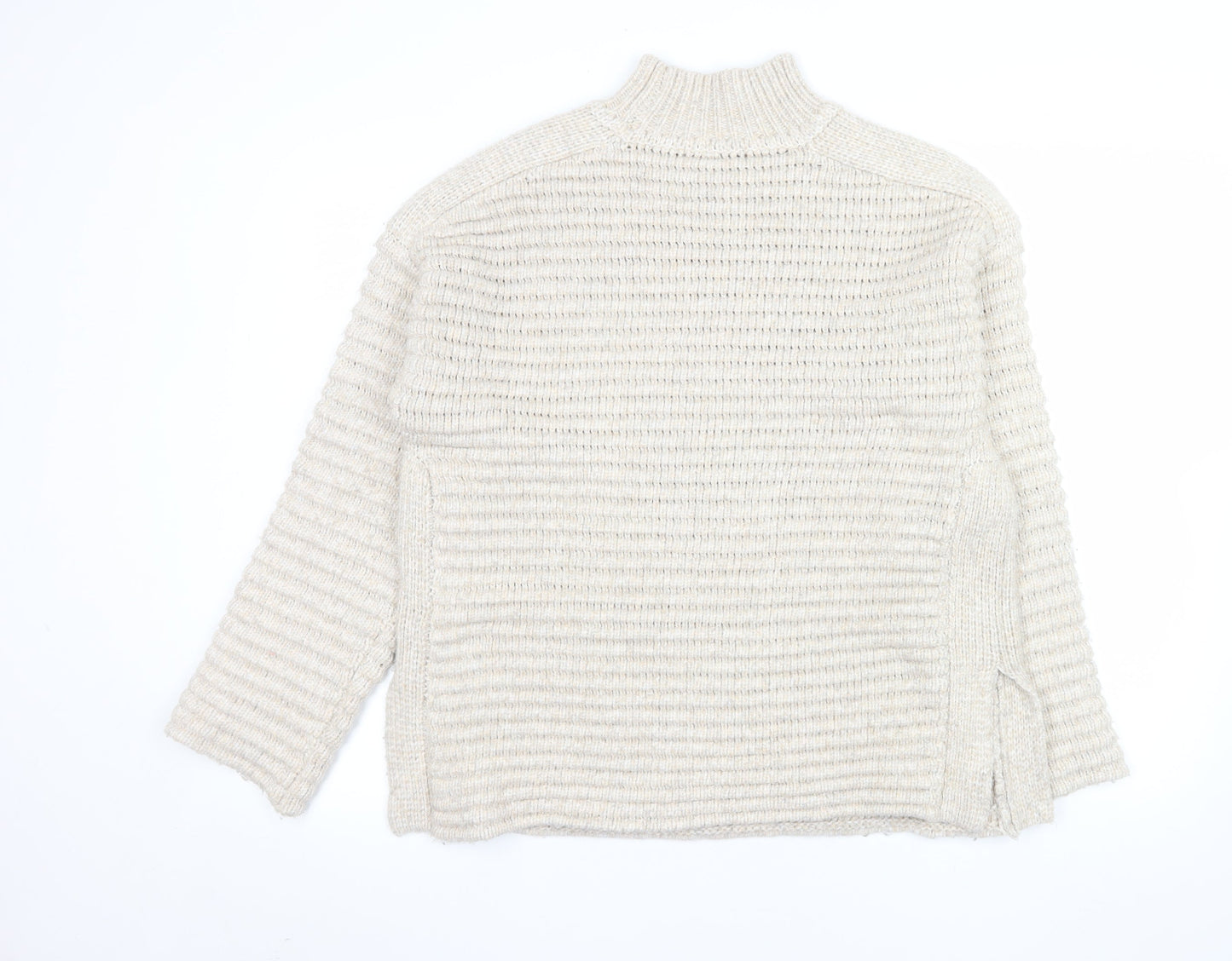 Mens UK Size M Marks and Spencer Beige Pullover Jumper